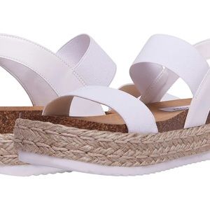 Steve Madden White Platform Sandals